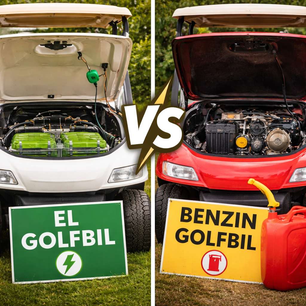 El vs. benzin golfbiler – Hvad skal du vælge i 2026?
