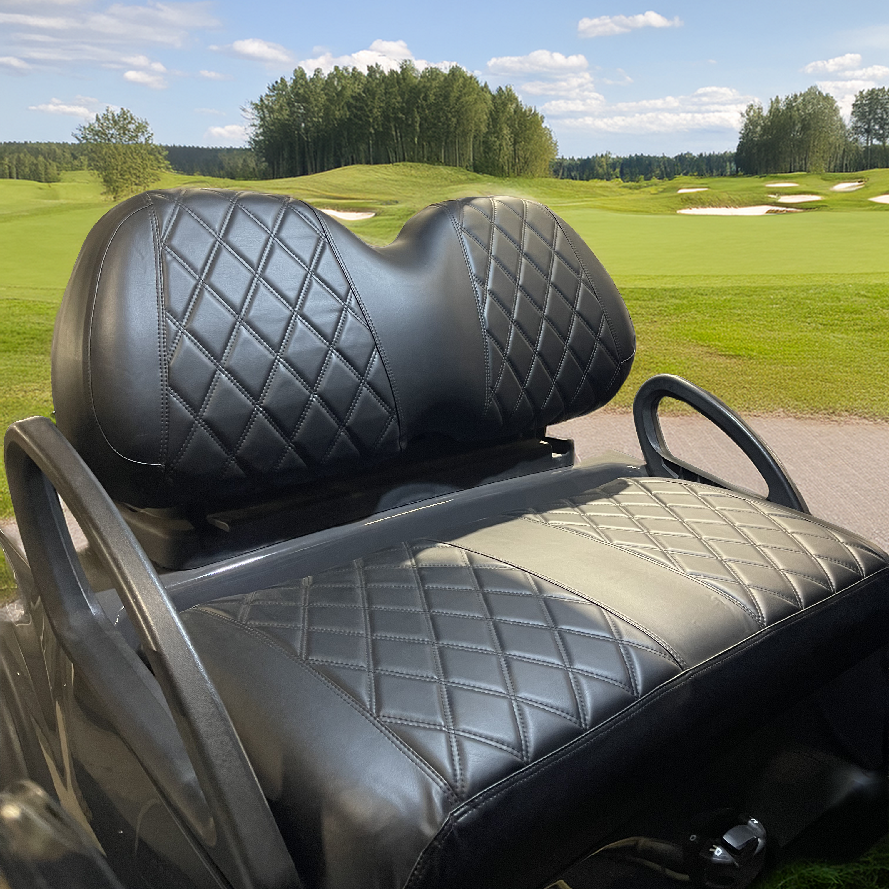 Sædebetræk til Club Car Precedent – Sort Diamond